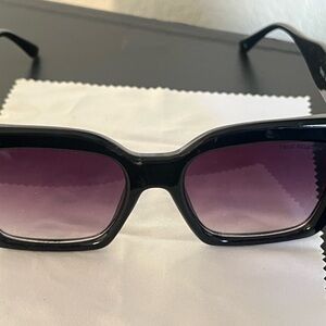 Black Sunglasses with Purple Lenses
